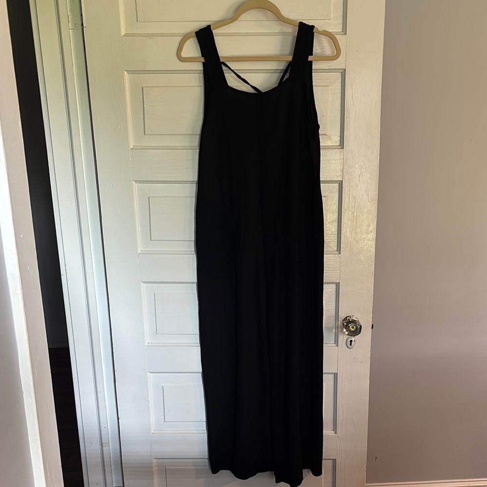 Wiholl Black Waffle Jumpsuit